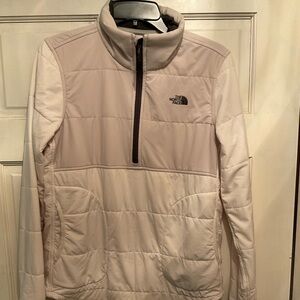 The North Face Women's Beige and White Ski Jacket